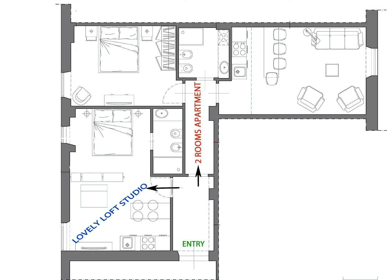 Lovely Two-Room Apartment In The Center Of Rome